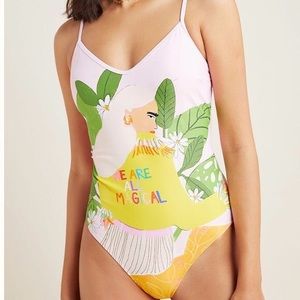 NWT Alja Horvat Fringed Lady Power Swimsuit